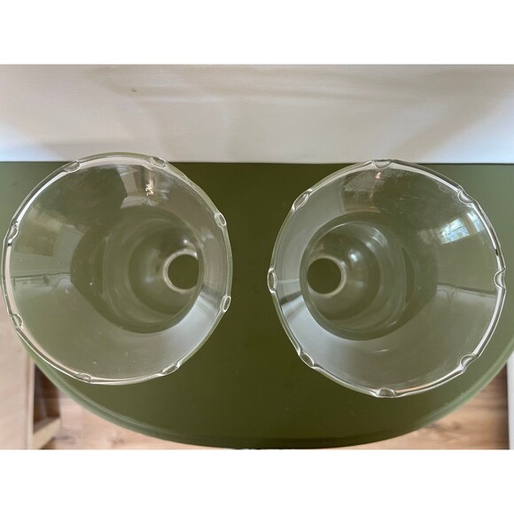 2 Antique Victorian Glass Lantern Light Candle Shades for Lamps Lanterns Lights - Picture 3 of 6